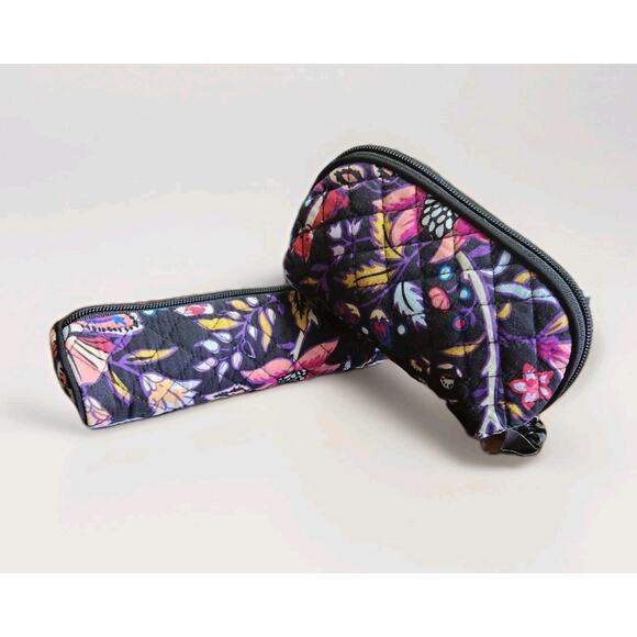 Vera Bradley Accessories - Vera Bradley Iconic 2 Piece Cosmetic Set Midnight Wildflowers